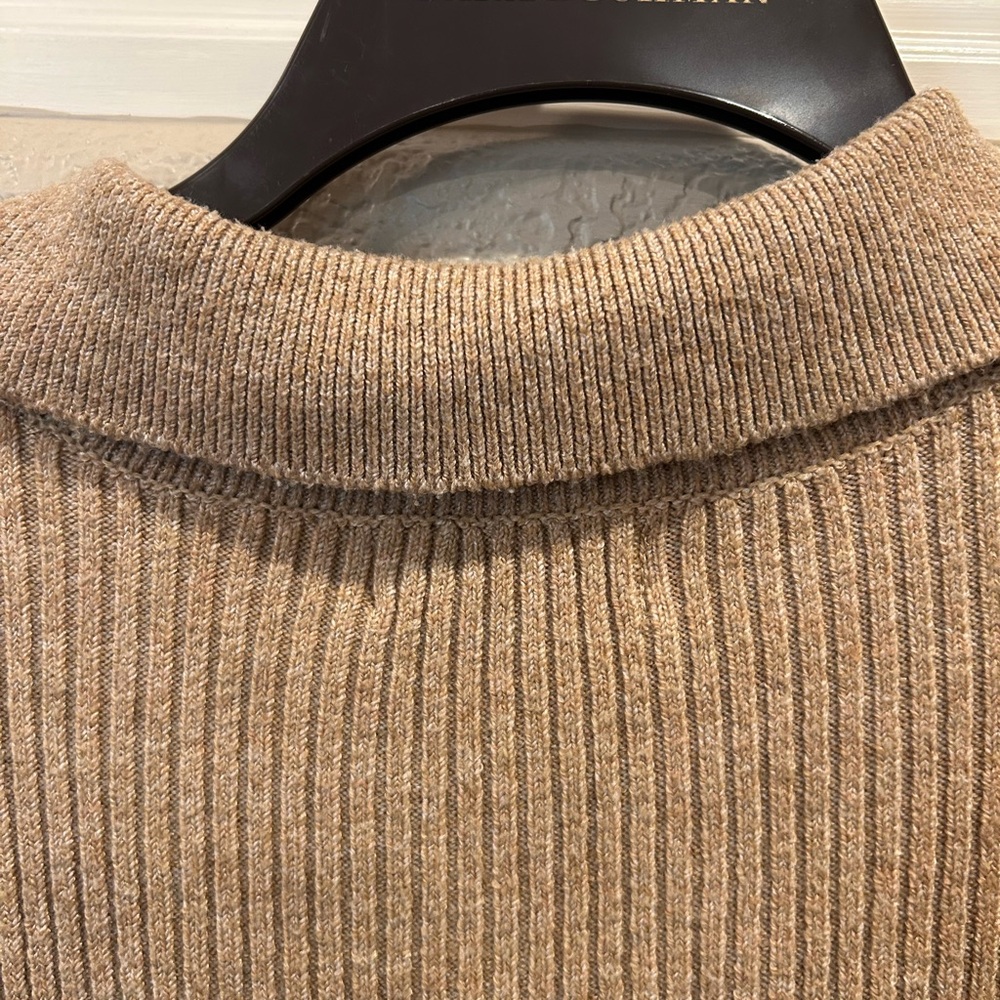 Happily Grey Tan Ribbed Women's Cardigan Sweater - Picture 8 of 12